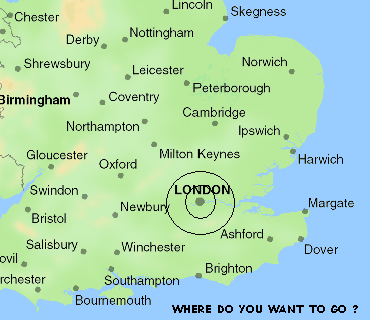 Map of South East England